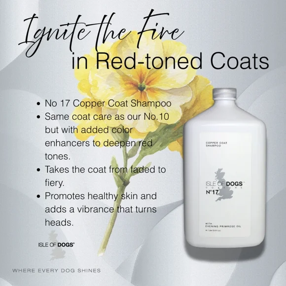 New Isle Of Dogs N17 Copper Coat Shampoo Large Bottle With Pump - Picture 2 of 3